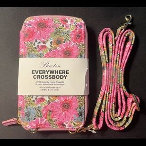Buxton Spring In Bloom Everywhere Crossbody Wallet